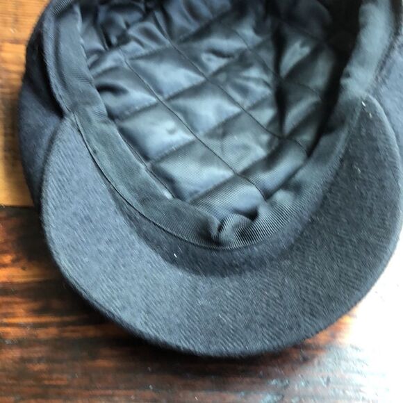 Amicale 100% Camel Hair Taxi Driver Flat Hat Black Size L/XL - Picture 4 of 5